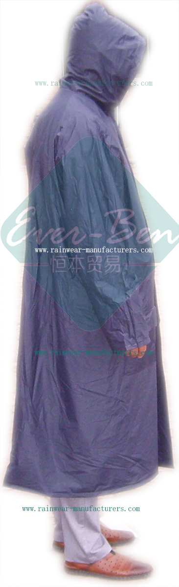 PVC fishing rain gear-Long raincoat-Strong reusable pvc rain gear-mens plastic raincoat